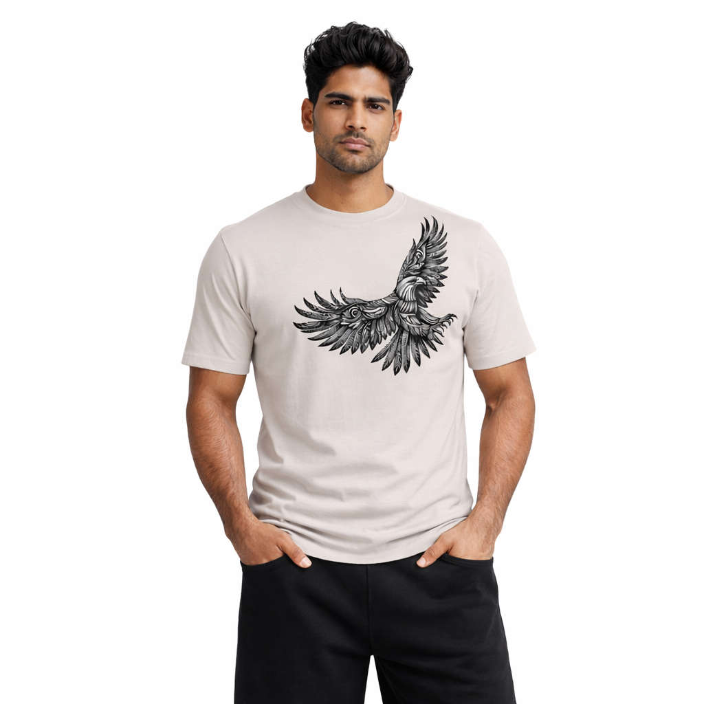 Black Eagle Short Sleeve Cotton T-shirt