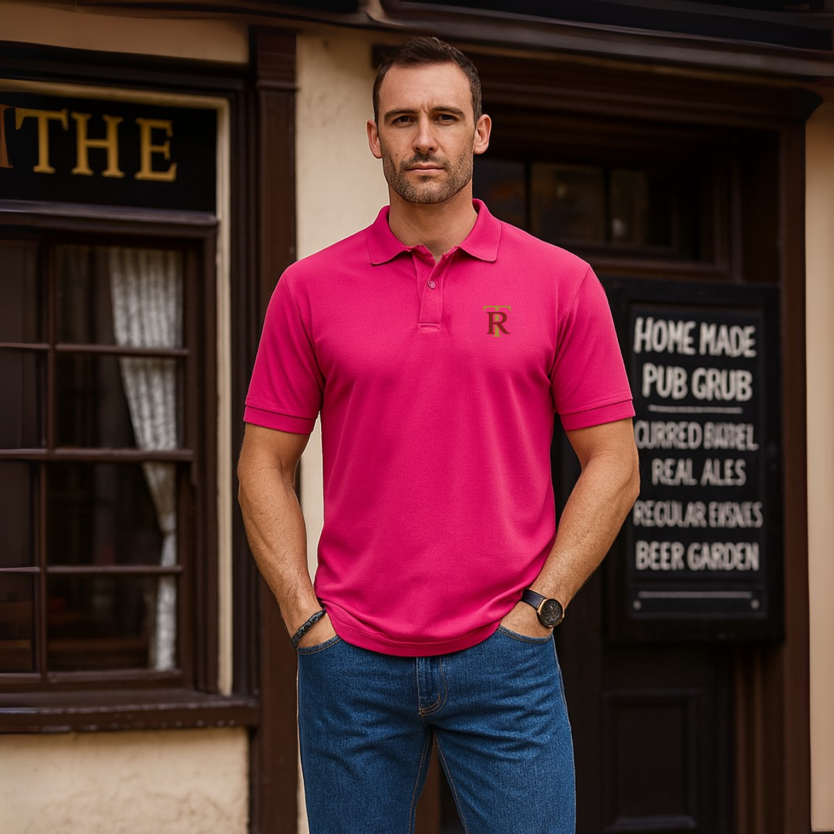 Men’s Pure Cotton Polo T-Shirt – Classic Comfort, Everyday Style