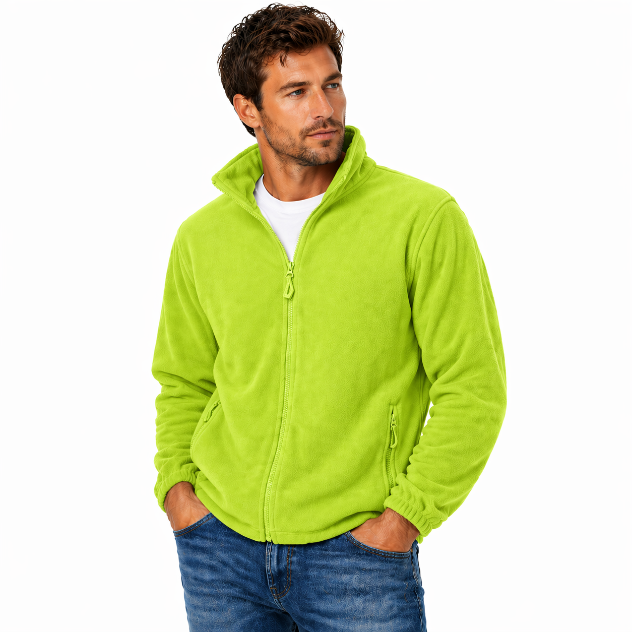 Zip Up Fleece Jacket with Zip Pockets