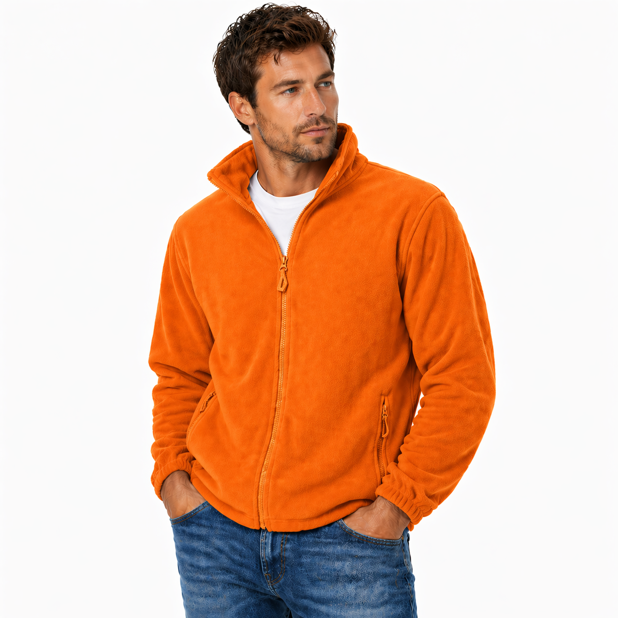 Zip Up Fleece Jacket with Zip Pockets