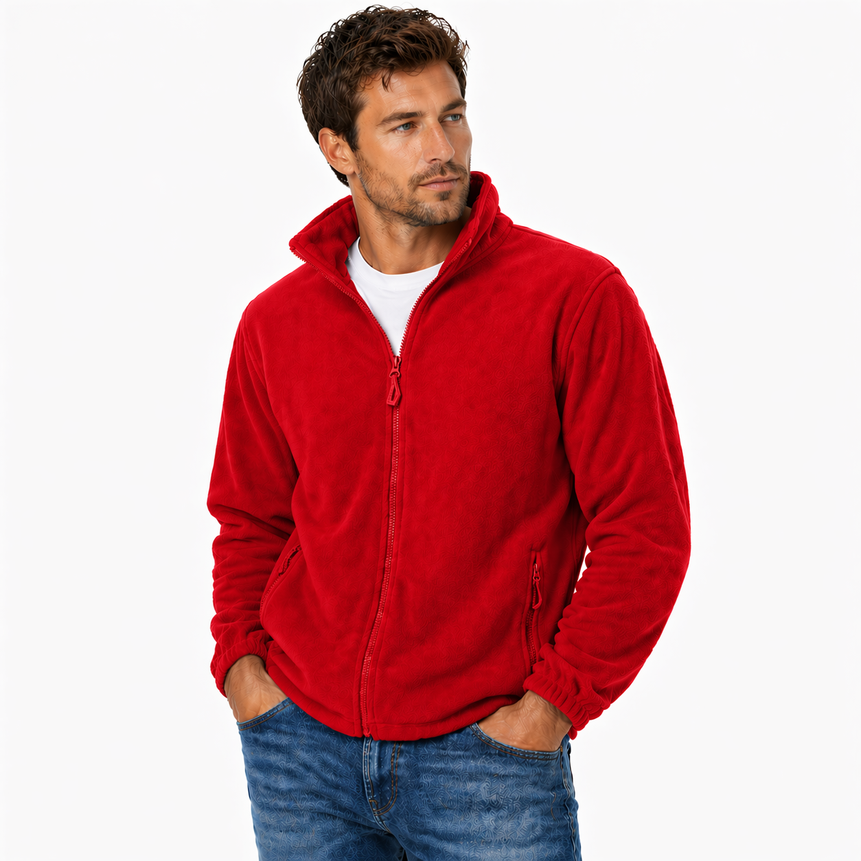 Zip Up Fleece Jacket with Zip Pockets