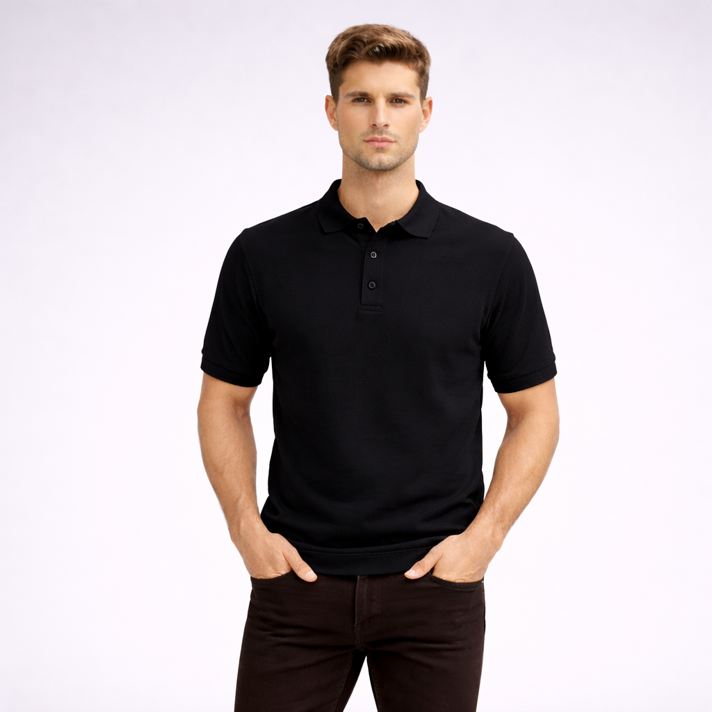 Plain Short Sleeve Polo Shirt
