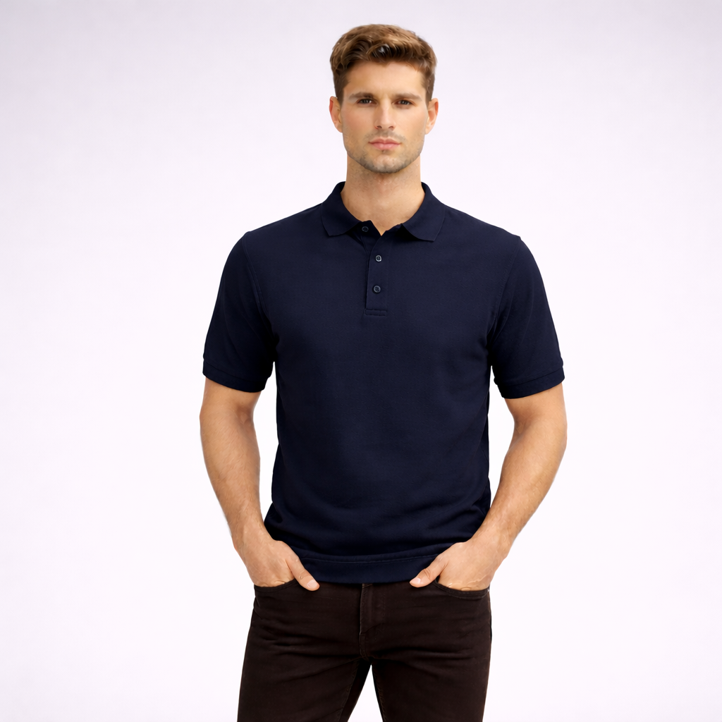 Plain Short Sleeve Polo Shirt
