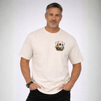 Short Sleeve Cotton T-shirt With Playing Card Print