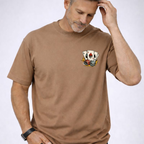 Short Sleeve Cotton T-shirt With Playing Card Print