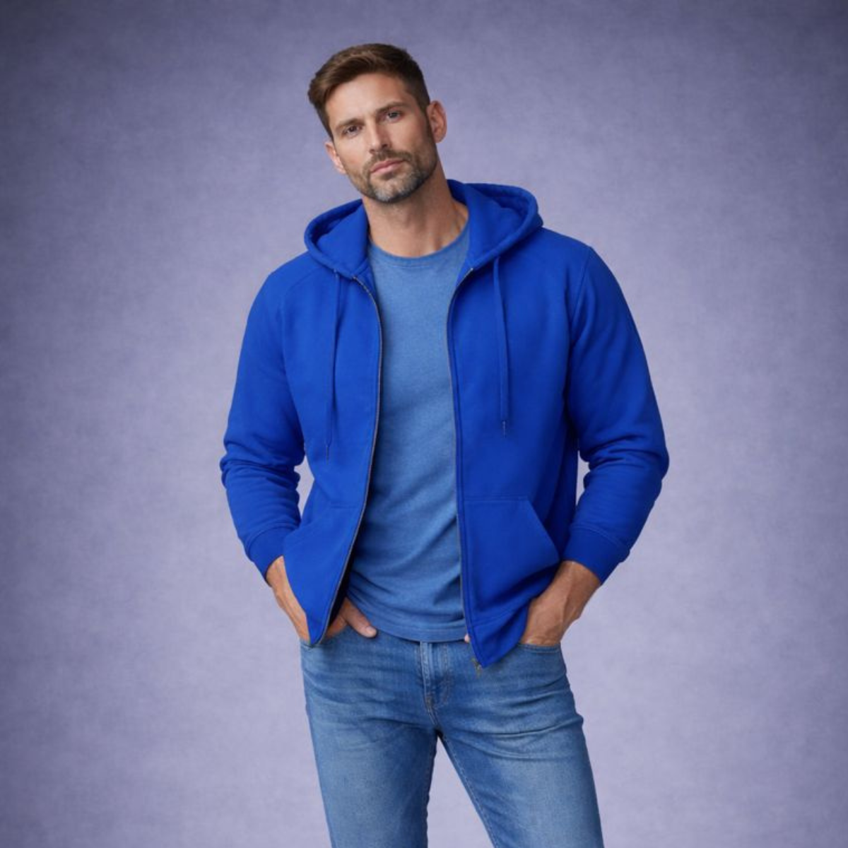 Men's Premium Cotton Zip-Up Hoodie