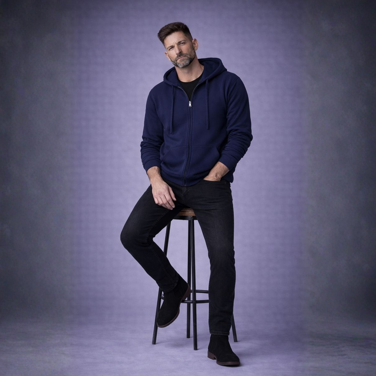 Men's Premium Cotton Zip-Up Hoodie