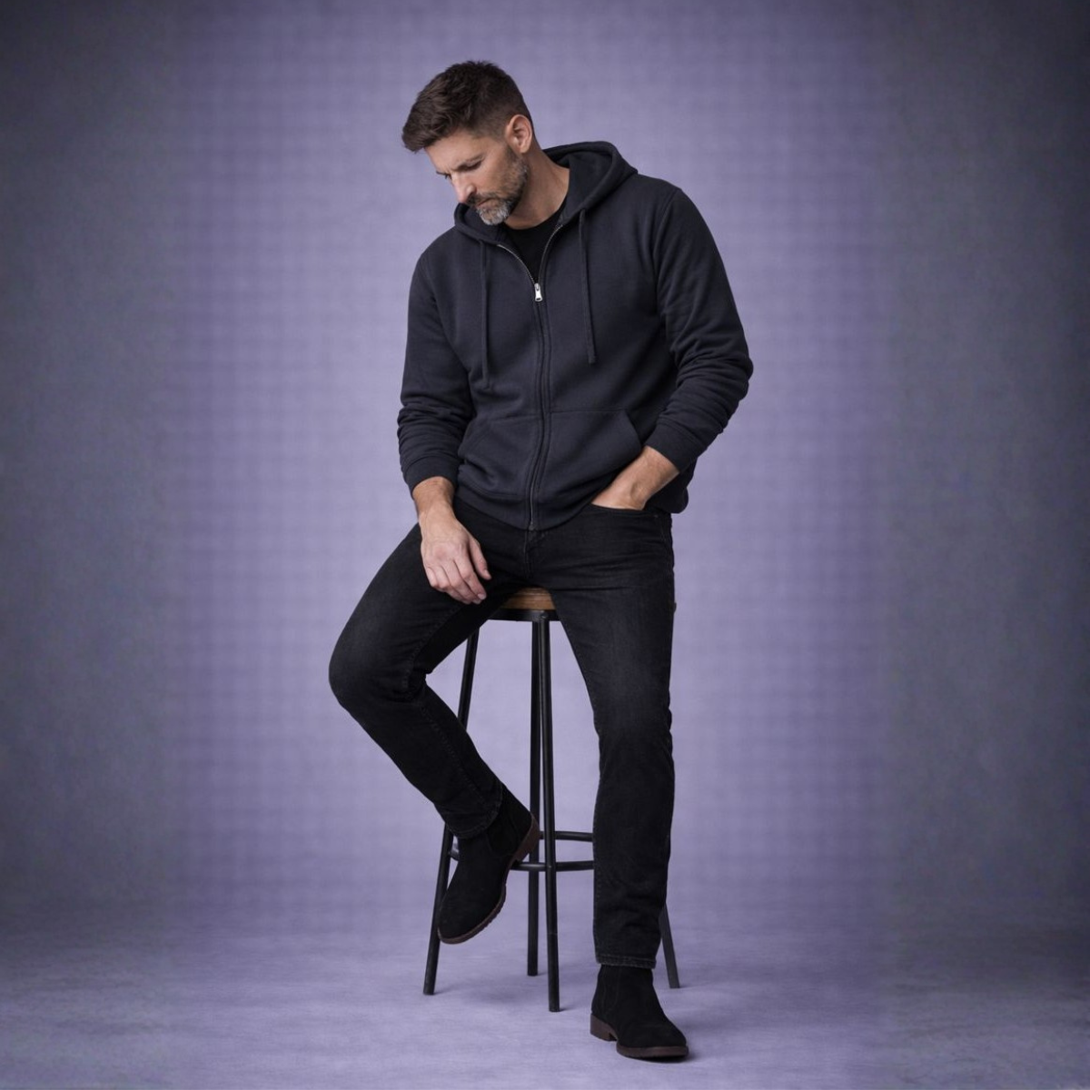 Men's Premium Cotton Zip-Up Hoodie