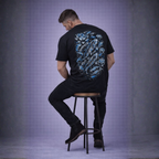 Short Sleeve Cotton T-shirt With Koi Print