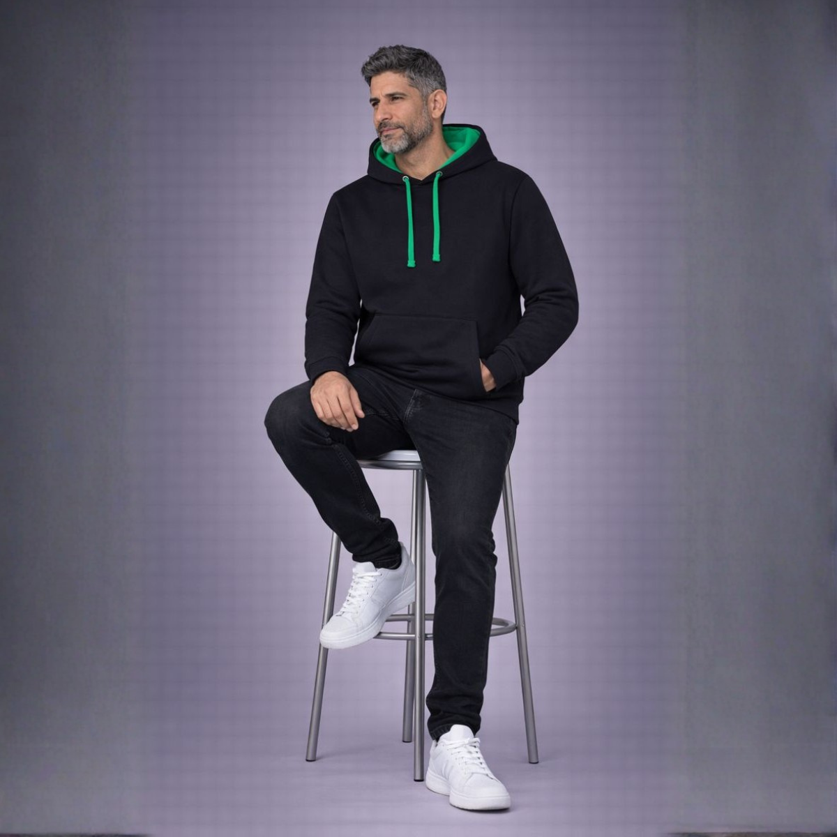 Mens Premium Mixed Colour Pouch Pocket Hoodie