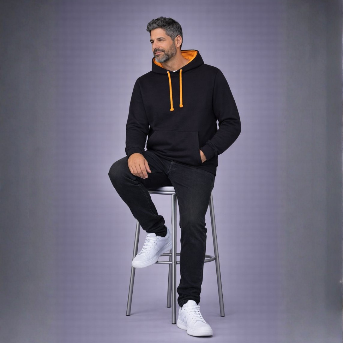 Mens Premium Mixed Colour Pouch Pocket Hoodie