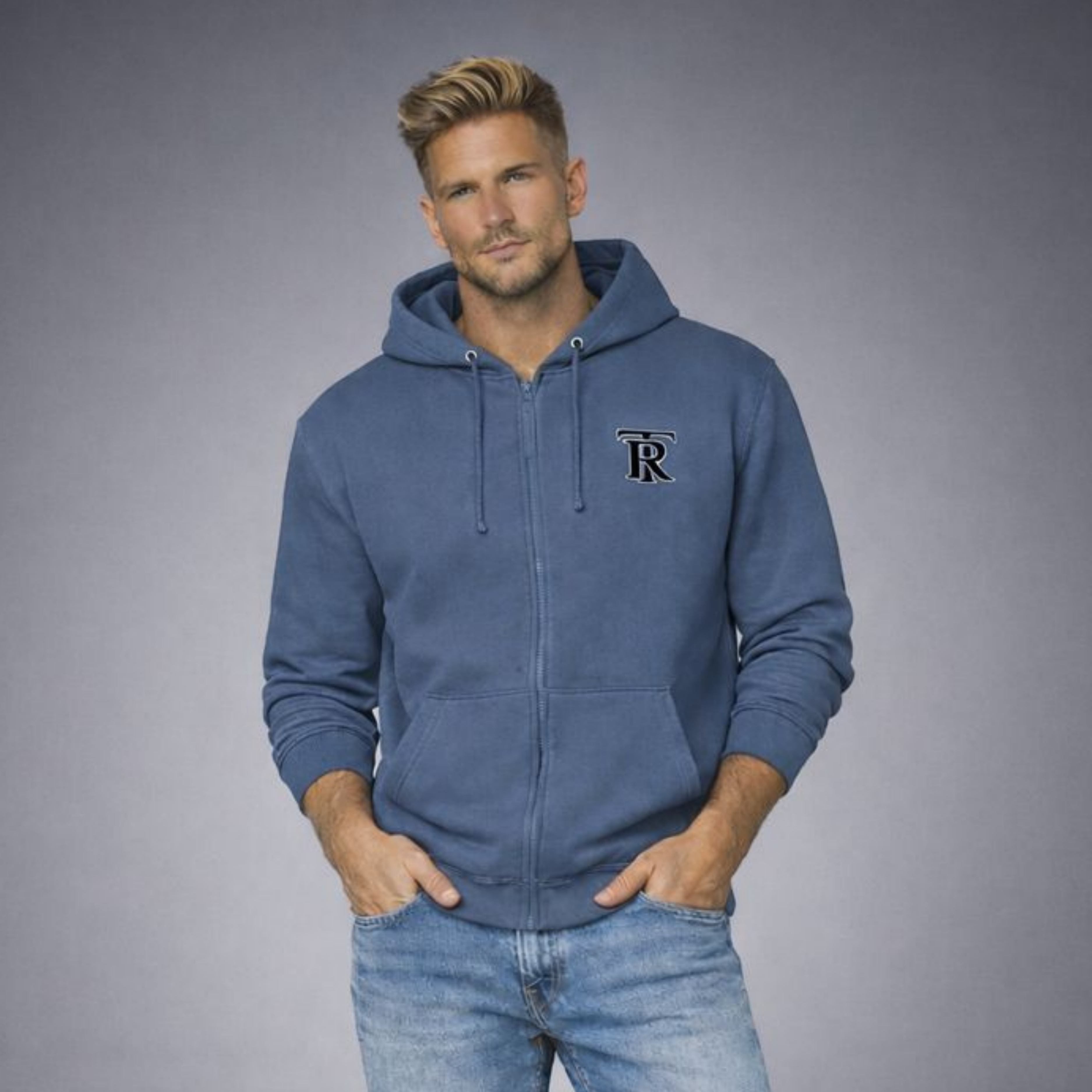 Thornbridge Rowe Men's Premium Cotton Zip-Up Hoodie