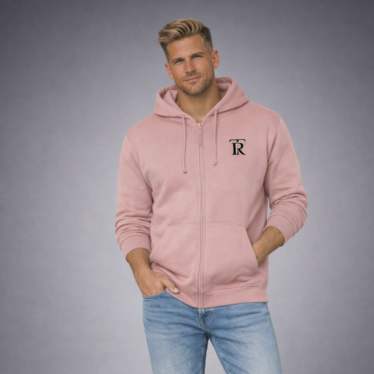 Thornbridge Rowe Men's Premium Cotton Zip-Up Hoodie
