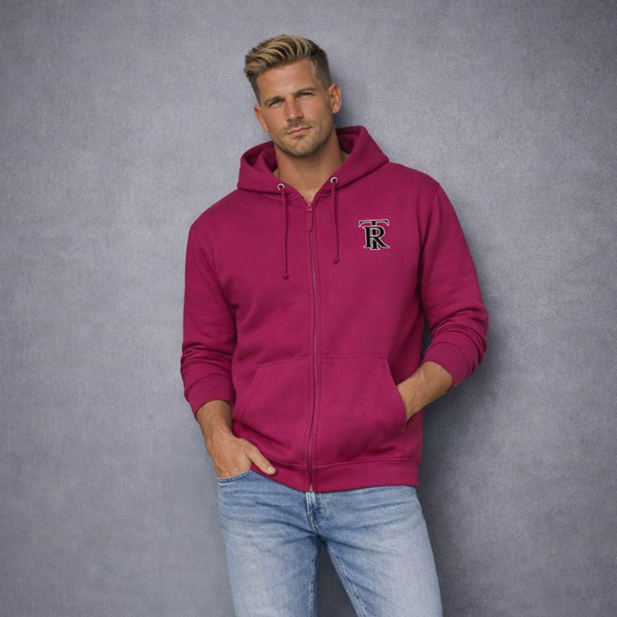 Thornbridge Rowe Men's Premium Cotton Zip-Up Hoodie