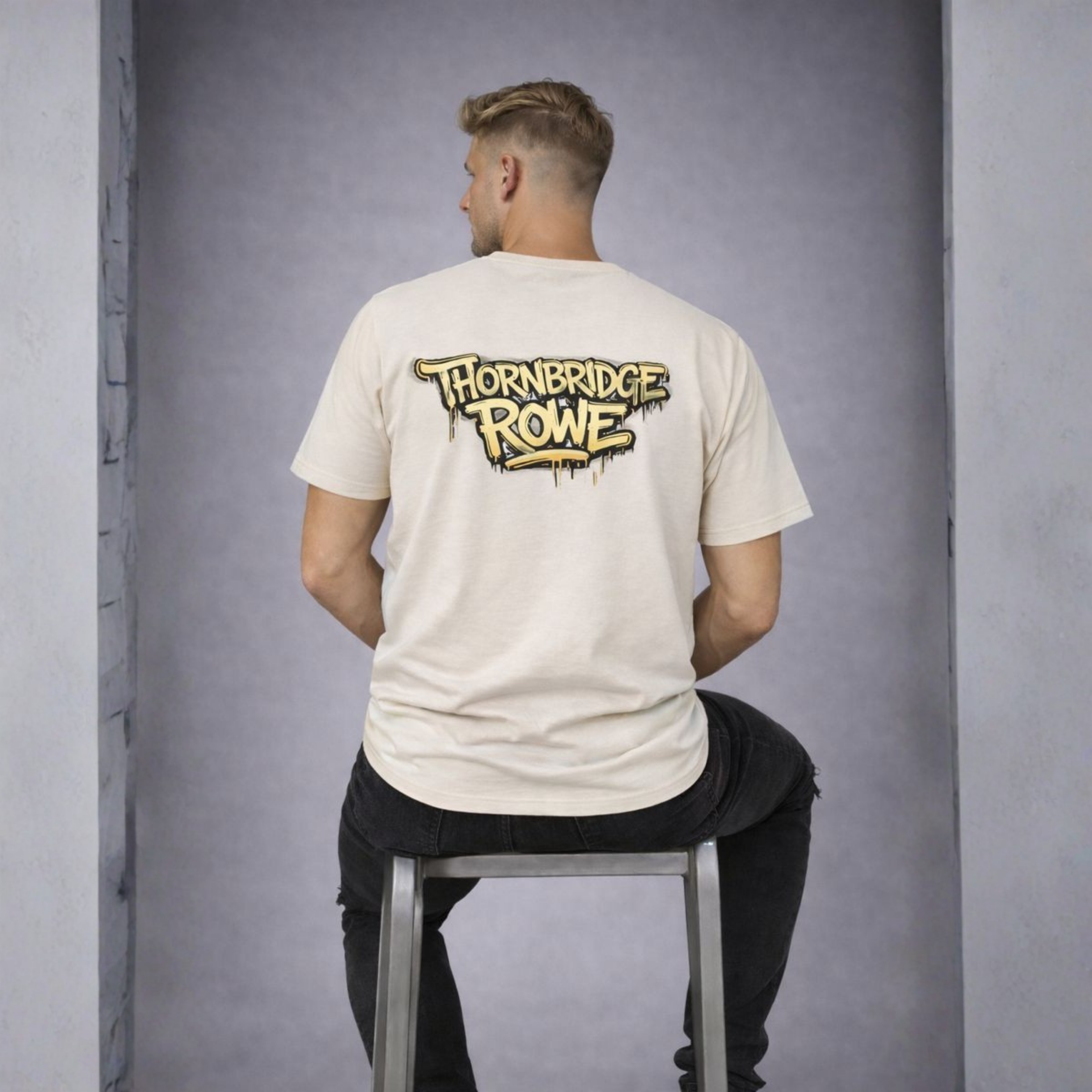 Graffiti Print Short Sleeve Cotton T-shirt