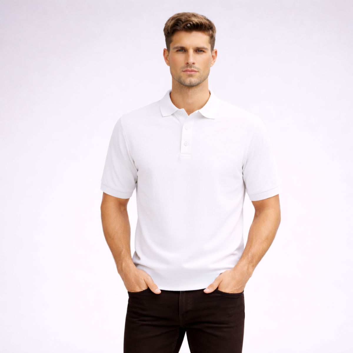 Plain Short Sleeve Polo Shirt