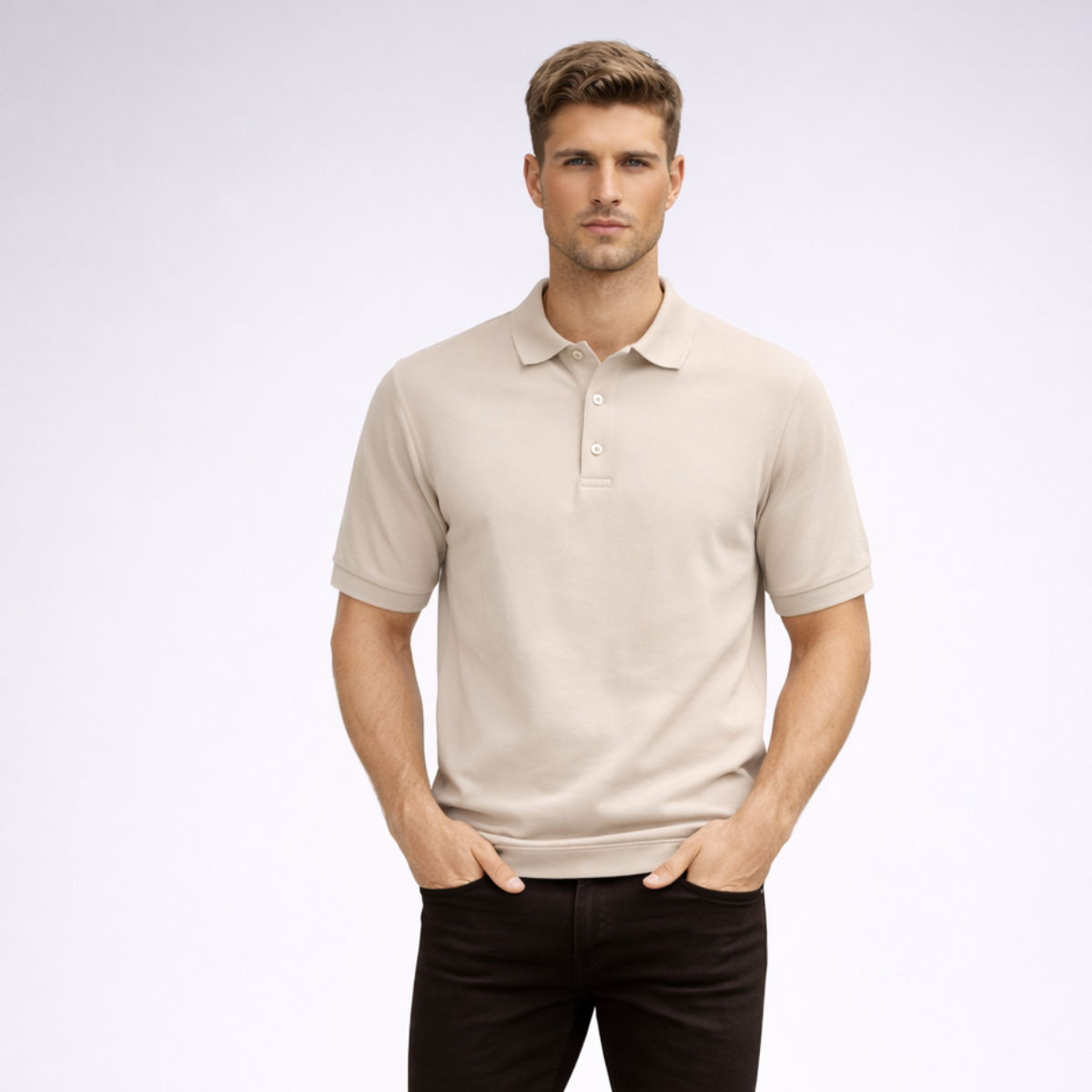 Plain Short Sleeve Polo Shirt