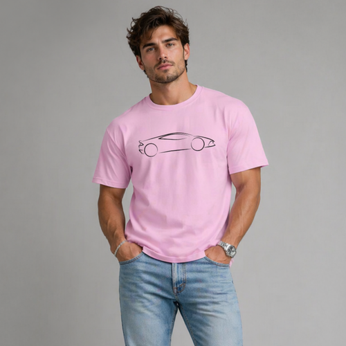 Cotton Sports Car Short Sleeve T-shirt